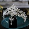 European Bridal Wedding Bow Crown Headgear Crystal Crown Headgear Main Wedding Dress Accessories