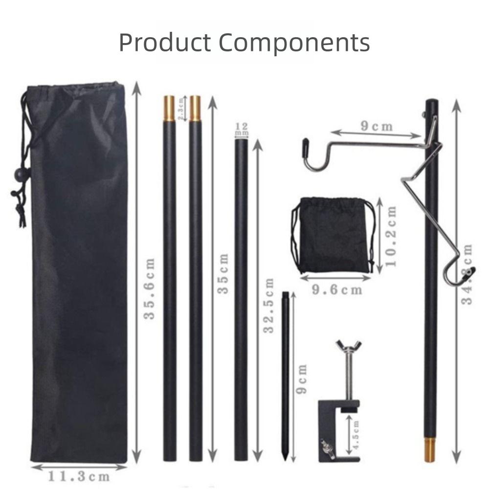 Portable Light Stand Aluminum Alloy Camping Lamp Pole New Tent Lamp Stand Fishing