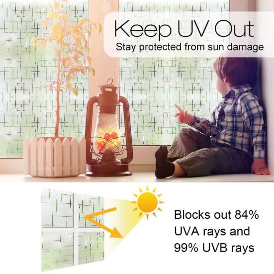 Матовая оконная пленка для конфиденциальности, стеклянная наклейка без остатков клея, защита от ультрафиолета, оконное покрытие, статическая наклейка