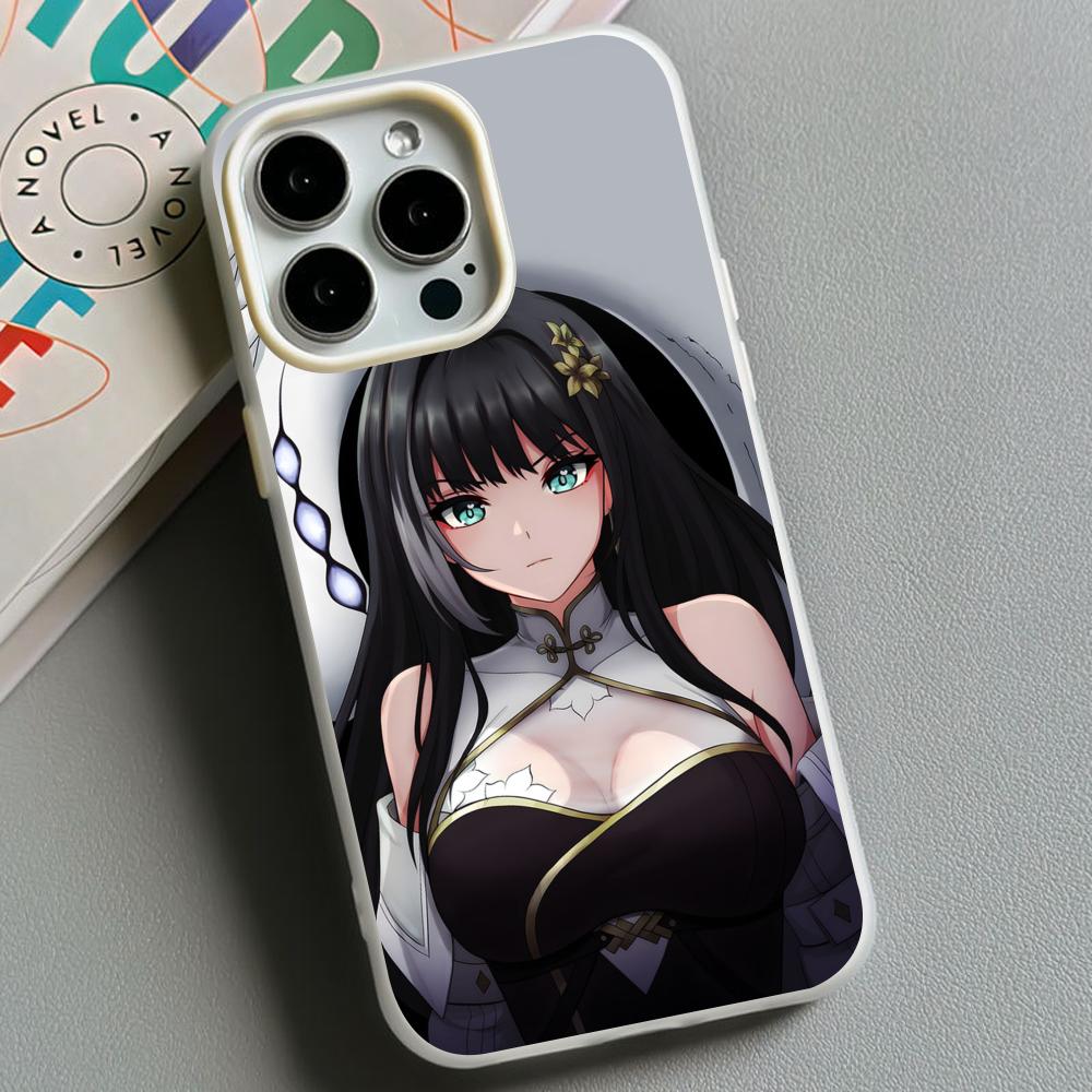 Чехол для телефона Wuthering Waves Baizhi для iPhone 17 16 15 14 13 12 11 Air Pro Max Plus, Желейный, Двухслойный, Белый