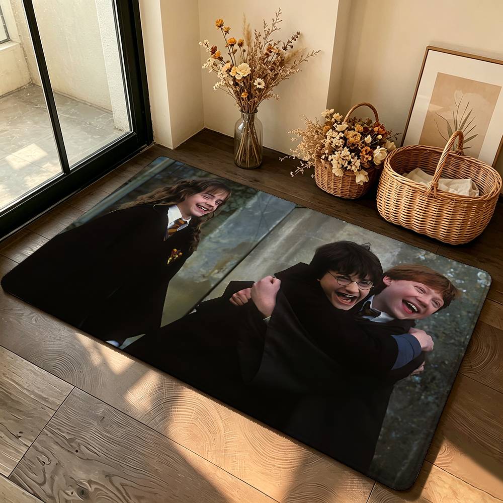Cute Movie-H-hArry-Y-pOtterS Carpet Bathroom Anti-slip Mat Door Mat Home Decoration Mat Entrance Door Mat Scratch-resistant Door