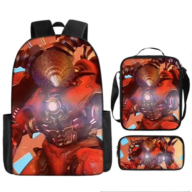 Skibidi Toilet Titan Drill Man Backpack Kids Ages 10-12 Oxford Fabric School Bag With Air-Cushion Straps Trendy Printed