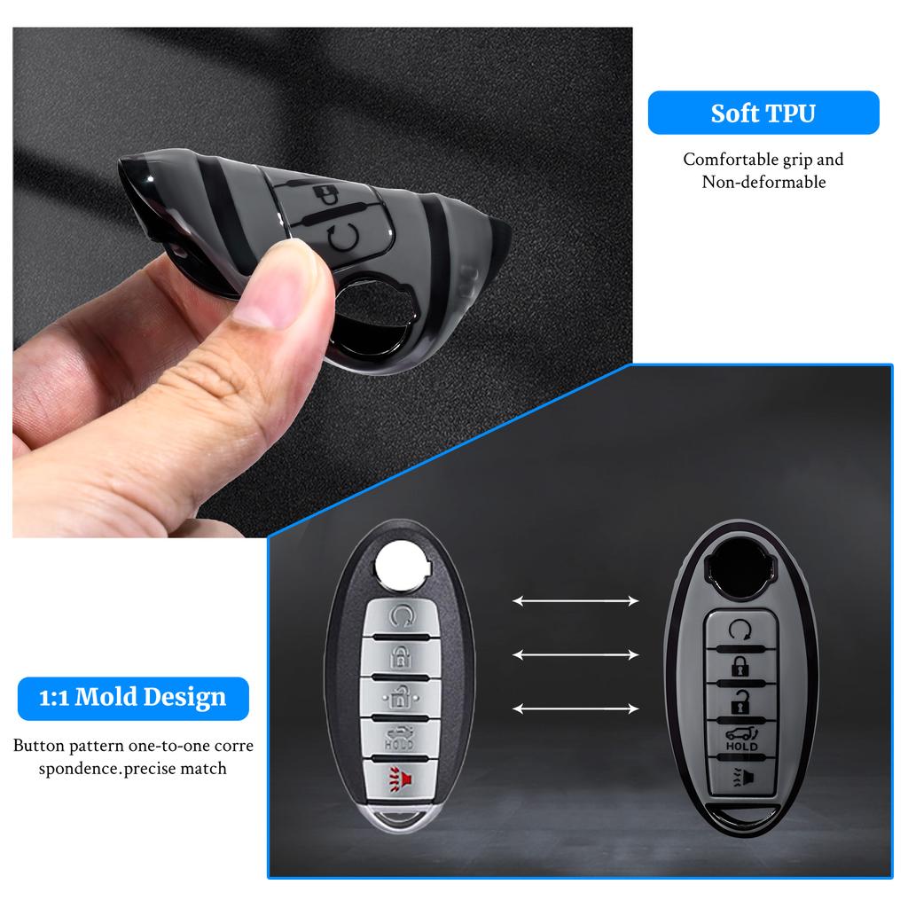 Мягкий чехол из ТПУ для ключа Nissan Infiniti Rogue Altima Quest Pathfinder Sentra Patrol CIMA Fuga Armada Teana Murano Titan Автомобильный ключ