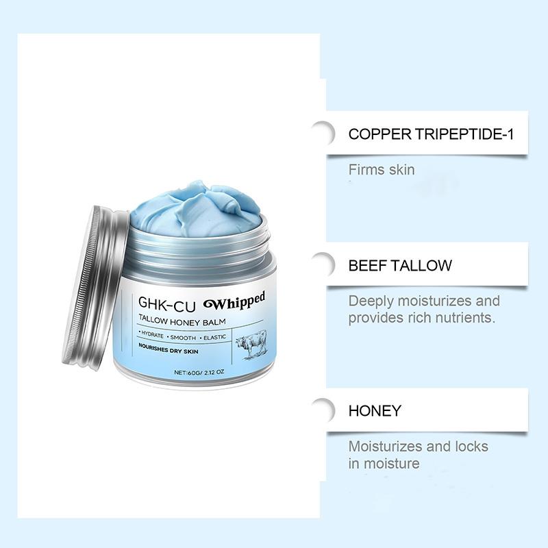 GHK-CU Whipped Tallow Honey Balm – 2% Copper Peptide + 5% Niacinamide, For Face & Neck
