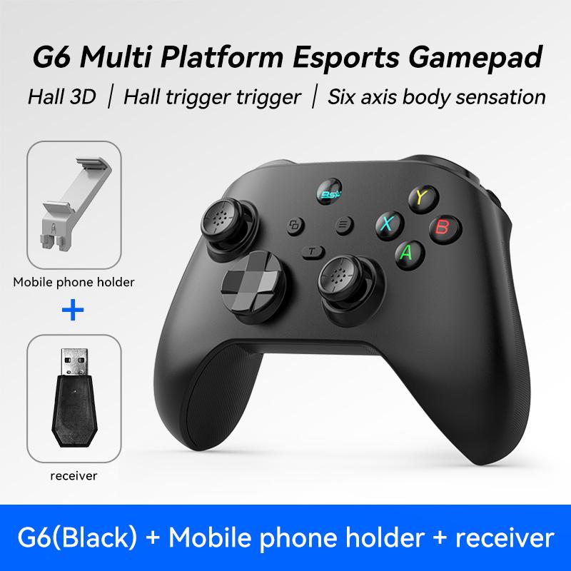 Беспроводной контроллер для мобильных игр G6 с датчиками Холла (триггеры и джойстик), поддержка Switch/PC/Android/iOS