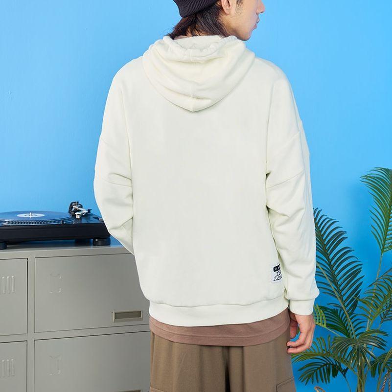 Adidas Свитшот с капюшоном и длинным рукавом с принтом логотипа, мужской, белый HS7287