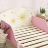 Toddler Bed with Storage, Guardrails, Sun Design, for Ages 3-8 Years, Fits 140 x 70cm Mattress,