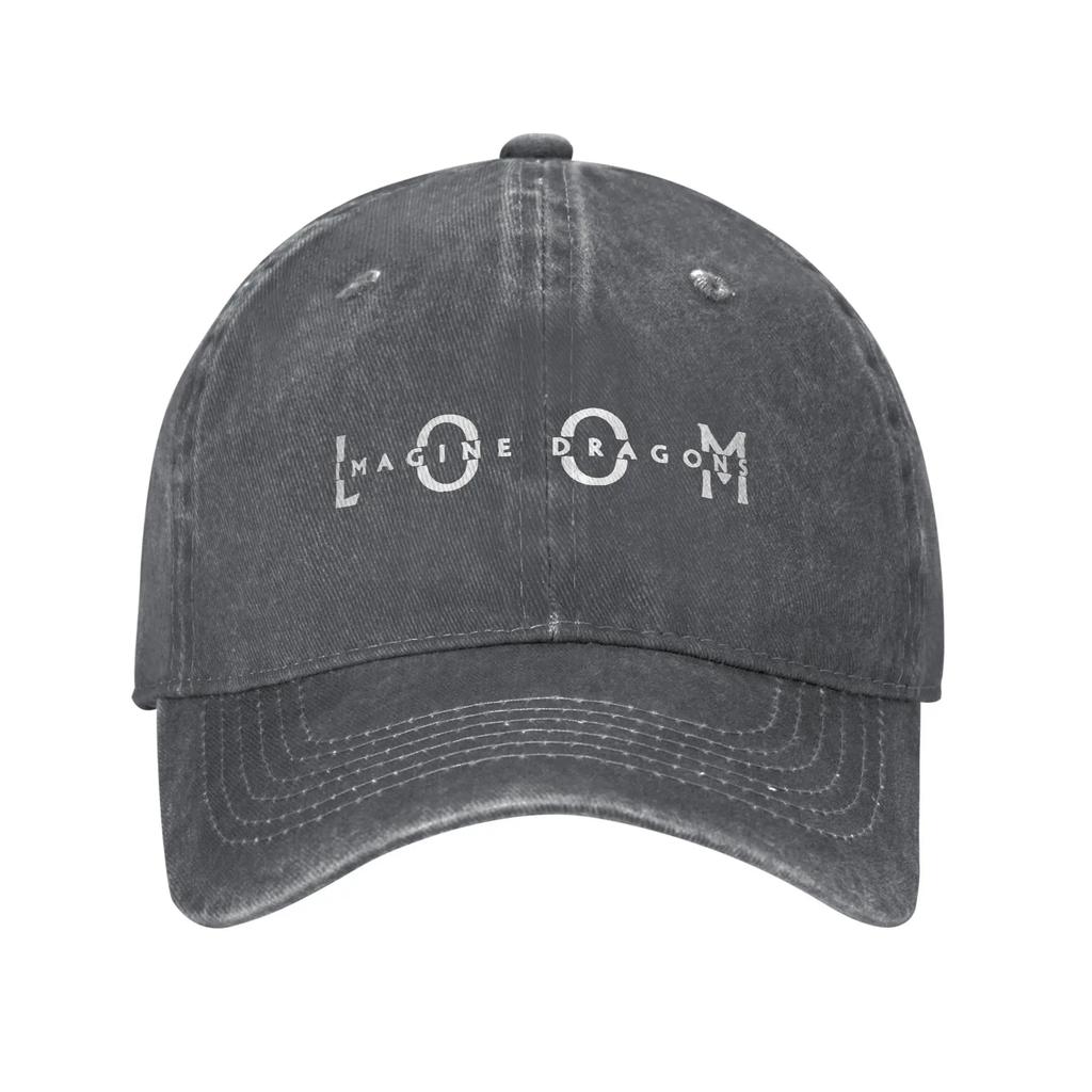 Vintage Imagine Dragons Loom Album Baseball Caps for Unisex Women Distressed Denim Snapback Hat Band Music Outdoor Adjustable Hats