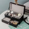 Ящик для хранения часов Контейнер для ювелирных изделий Большая емкость Двухслойный дизайн Быстрая классификация часов
