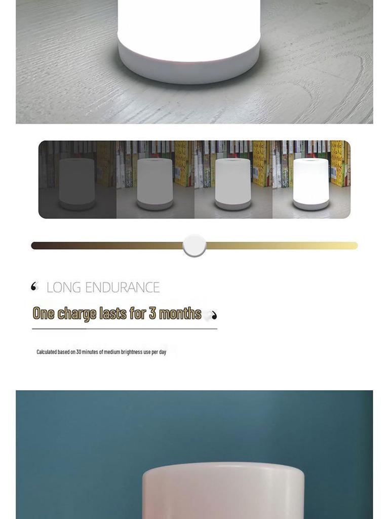 Wireless Rechargeable Touch Night Light – Eye-Friendly Bedside Lamp for Baby Feeding & Nighttime Trips