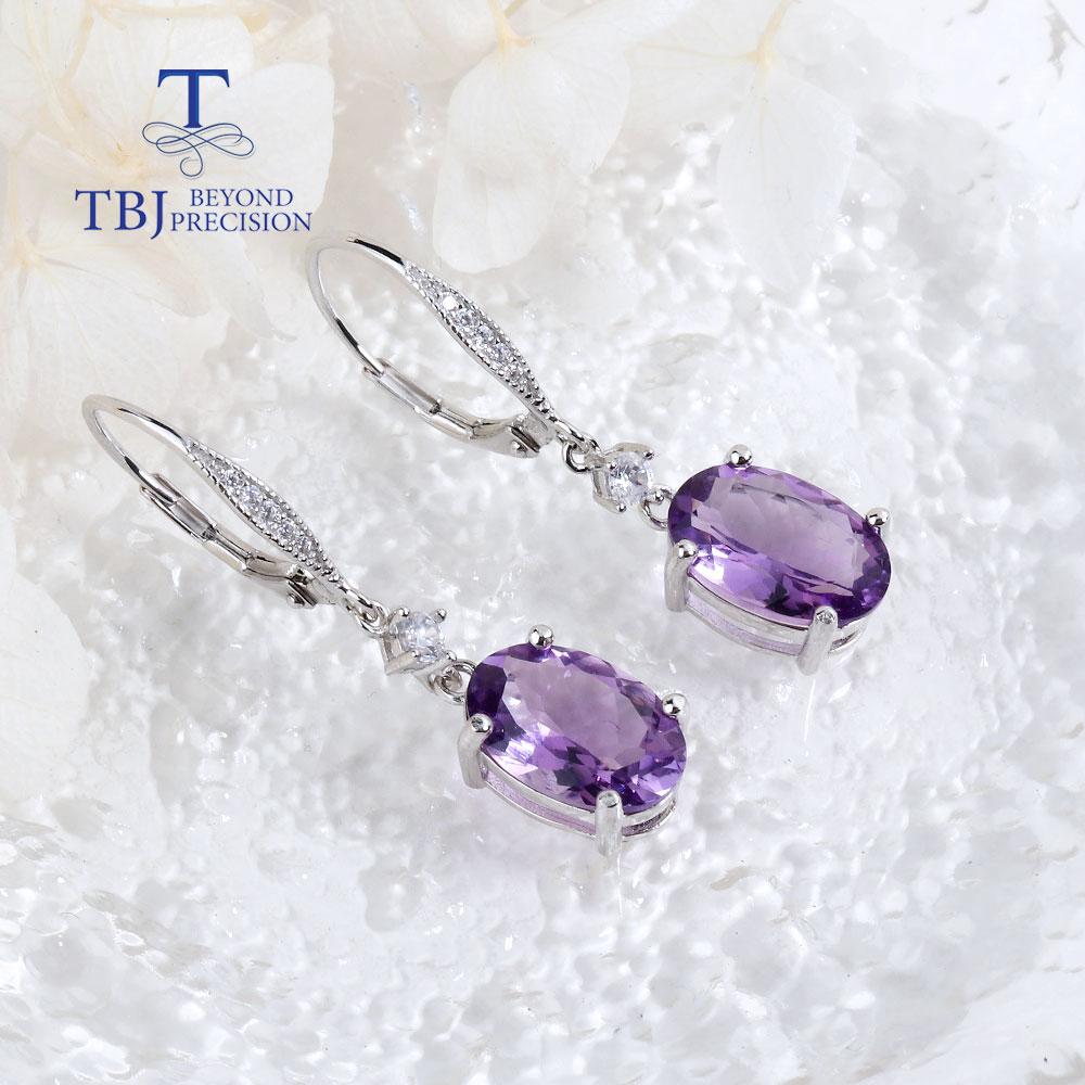 Модные длинные серьги-застежки с натуральным зеленым аметистом, овальные 8*12 мм, серьги с драгоценными камнями, серебро 925 пробы, изысканные ювелирные изделия для женщин