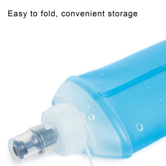 TPU Collapsible Soft Water Bottle Flask Food Grade BPA Free Leakproof Foldable Outdoor Sports Hydration Bottle