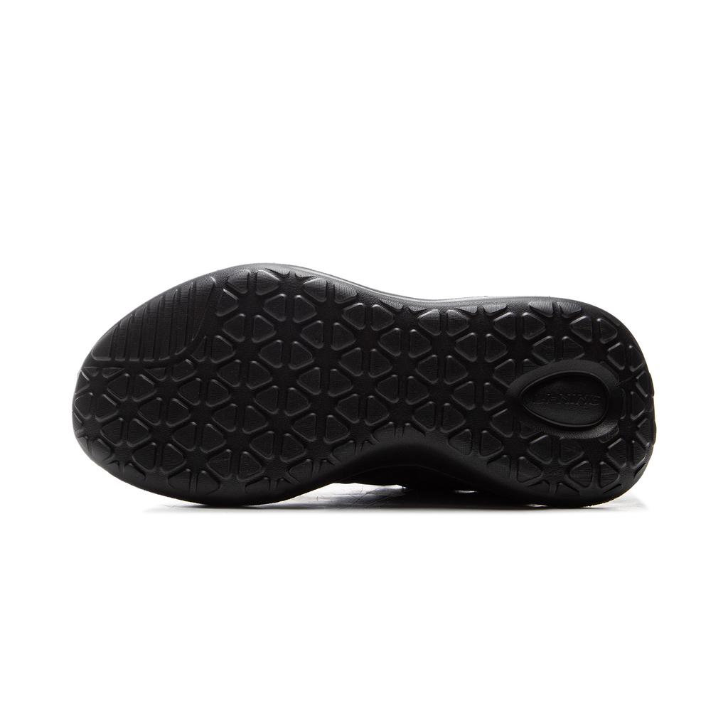 Li Ning Cloud Wave Lace универсальные модные амортизирующие нескользящие износостойкие повседневные туфли с низким верхом женские повседневные туфли черного цвета AGLU300-1