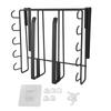 Under Cabinet Hanging Shelf Stainless Steel Under Shelf Storage Rack with Multiple Hooks for