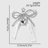 Pearl Beaded Bow Ribbon Keychain Sweet Style Bag Charm Exquisite Lace Bowknot Keychain  Phone