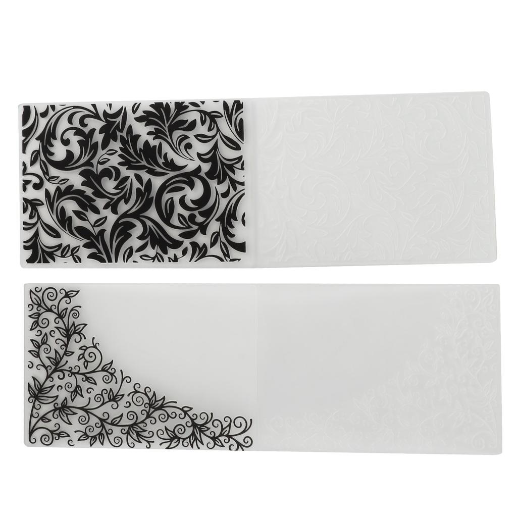 2 шт. Пластиковые папки для тиснения Цветочные листья Пластиковые легкие широкоформатные папки для тиснения