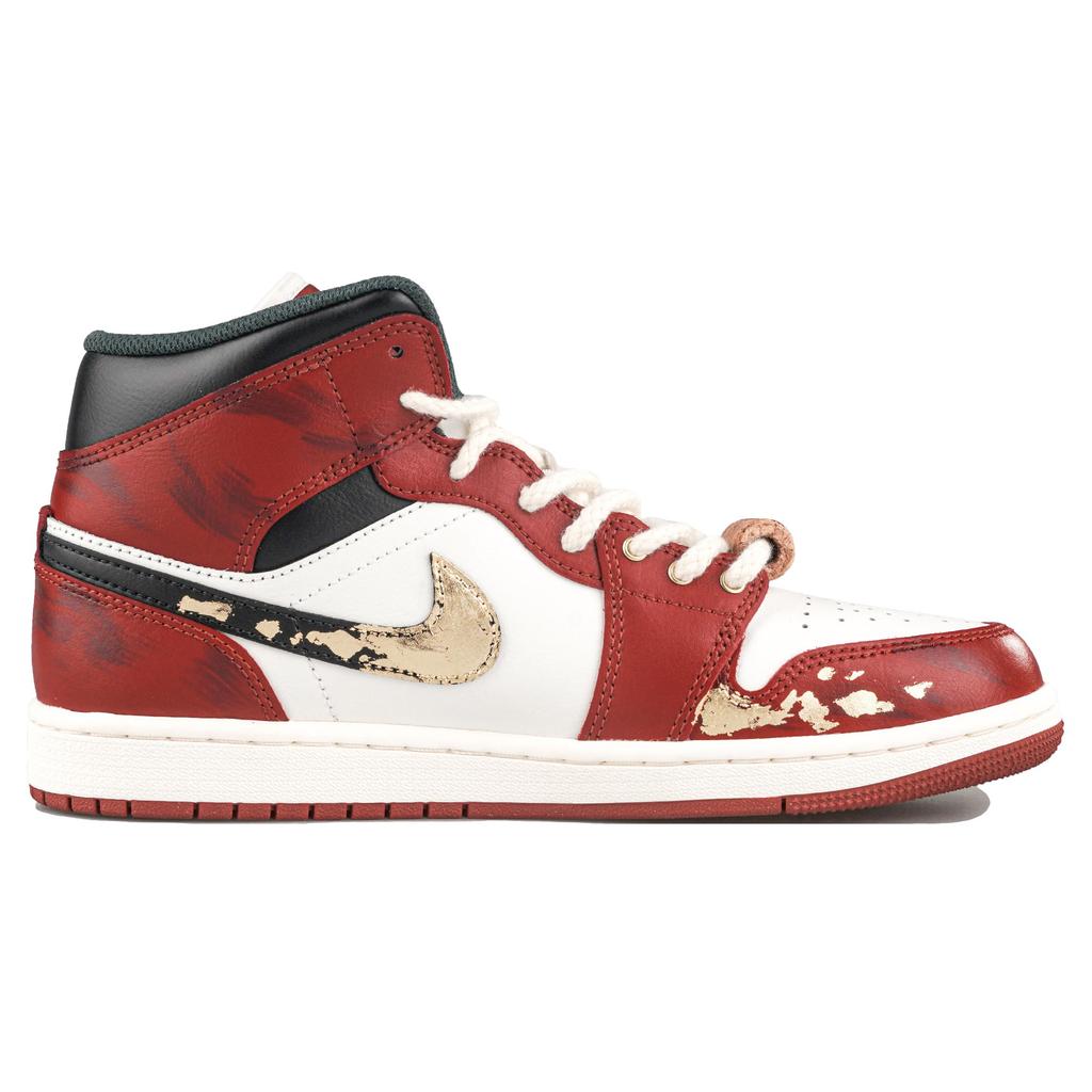 Jordan Air Jordan 1 RISK CNY Год Лошади, Дух Дракона Лошади Средние Винтажные Баскетбольные Кроссовки Унисекс DQ8426-105(Team27-S-BOX)