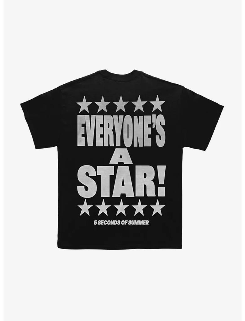 5 Seconds Of Summer Everyones A Star TShirt Unisex Oversized Crew Neck Short Sleeve Tee Comfortable Summer Outdoor Tops Tees
