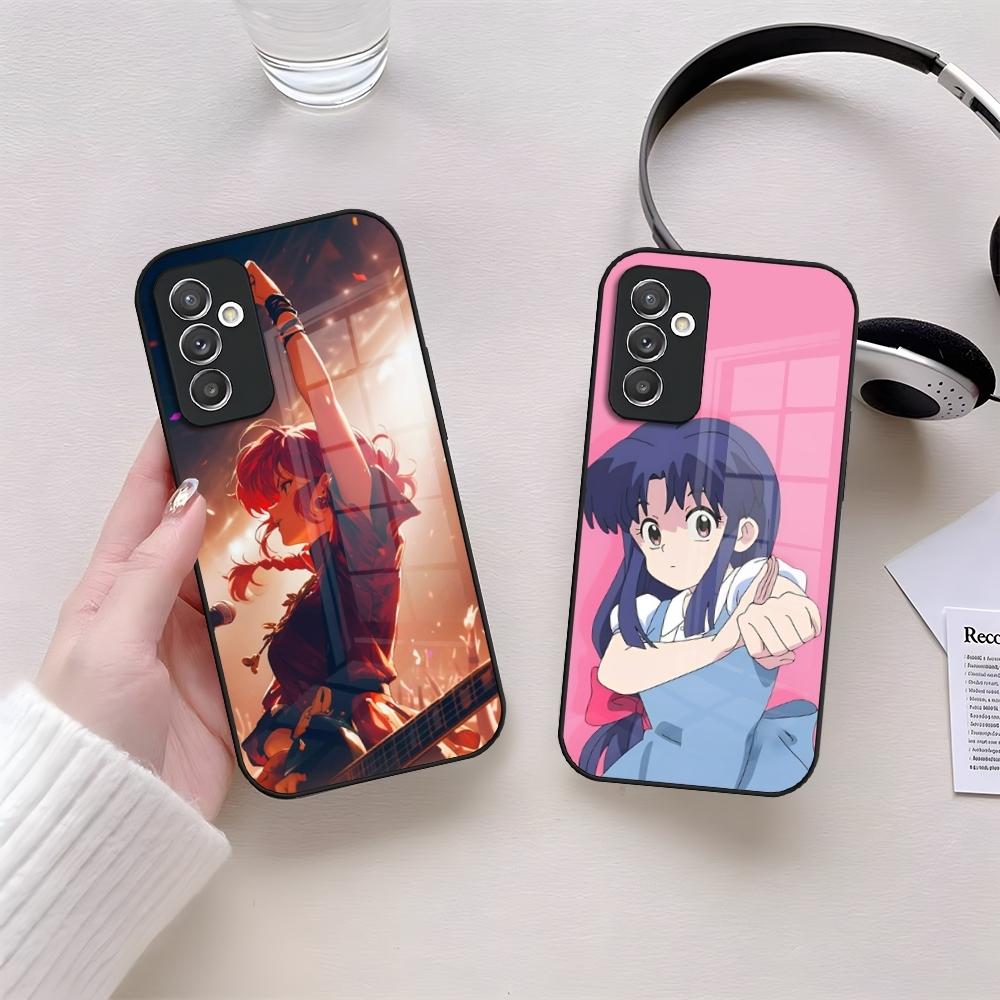 Мультяшный чехол для телефона Ranma 1/2 Стеклянный для Samsung S24 S23 S20 S25 S21 S22 Ultra Fe Plus A05 A06 A16 A26 A36 A56 Coque