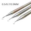 0.5 0.7 0.9mm Metal Mechanical Pencil With Eraser Set 2b/hb Lead Art Sketch Drawing Supplies Automatic Pencil Writing Stationery