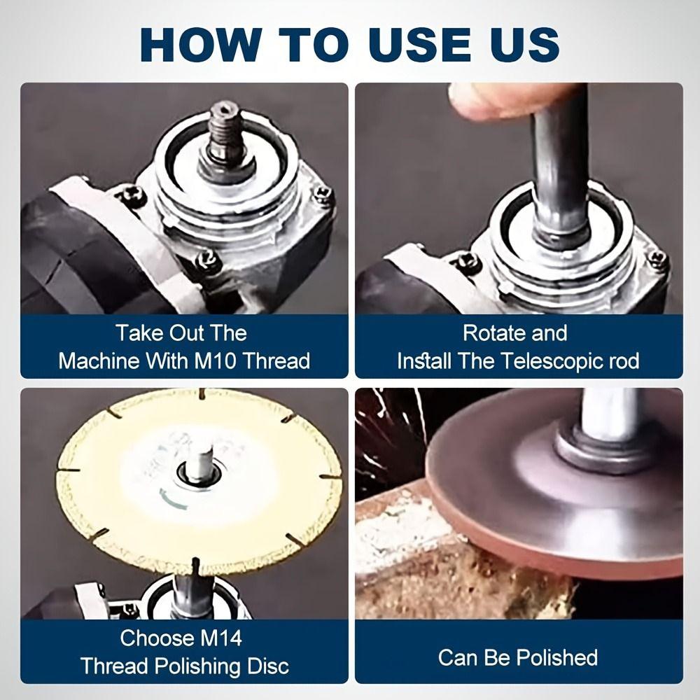 Удлинитель резьбы для угловой шлифмашинки 75 мм/100 мм/140 мм Соединительный стержень Аксессуары для подключения шлифовальных кругов