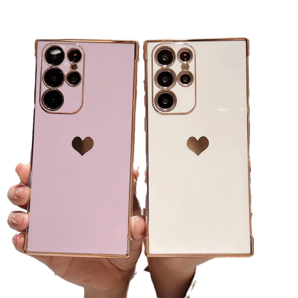 Samsung S24U/A53/A13 Love Electroplated Anti-Fall Phone Case