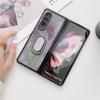 С кольцом-кронштейном роскошный блестящий алмазный чехол для Samsung Galaxy Z Fold 3 5G камера защитный чехол для телефона Coque Fundas Women
