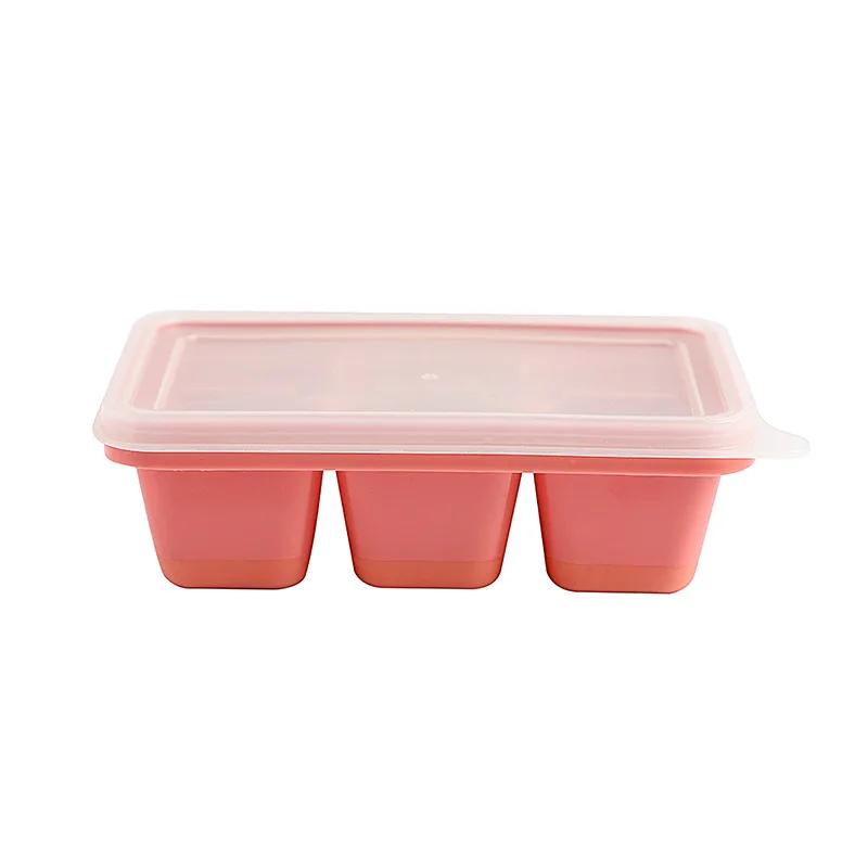 Форма для замораживания кубиков льда, морозильник, замороженная коробка для льда с крышкой, силиконовый поддон для льда, форма для мороженого, форма для мороженого, ложка для мороженого