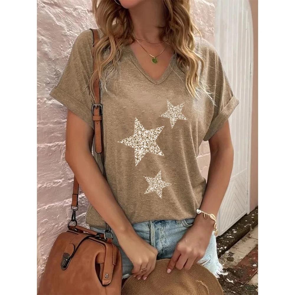 Модная женская футболка с v-образным вырезом и короткими рукавами, уличная одежда Harajuku, женская одежда Y2k, сексуальная женская футболка, повседневная одежда