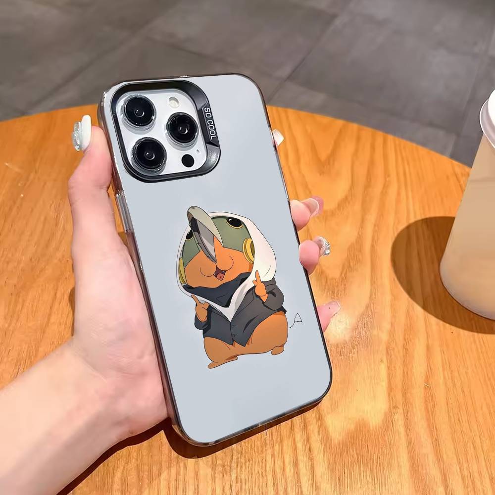 P-Pochita Cute Phone Case For iPhone17,16,15,14,13,12,11,Pro,MAX White Matte Shockproof Cover