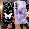 Butterfly Case For iPhone Samsung A55 A35 S24 FE S25 Xiaomi Redmi Note 13 Pro 14C Huawei Honor Realme Shockproof Phone Bumper Anti-Scratch Matte Cover