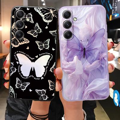 Чехол-бабочка для iPhone Samsung A55 A35 S24 FE S25 Xiaomi Redmi Note 13 Pro 14C Huawei Honor Realme противоударный бампер для телефона матовый чехол с защитой от царапин