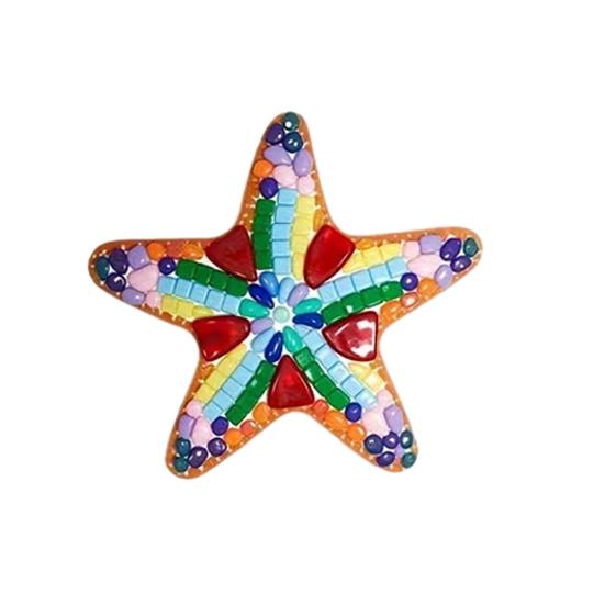 4 Pcs Summer Starfish Coastal Wall Decor Beach Theme Wooden Starfish