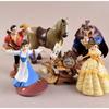  Beauty and the Beast Figurine Set of 6, 10-12 cm Resin Collectible Statues, Exquisite Gift