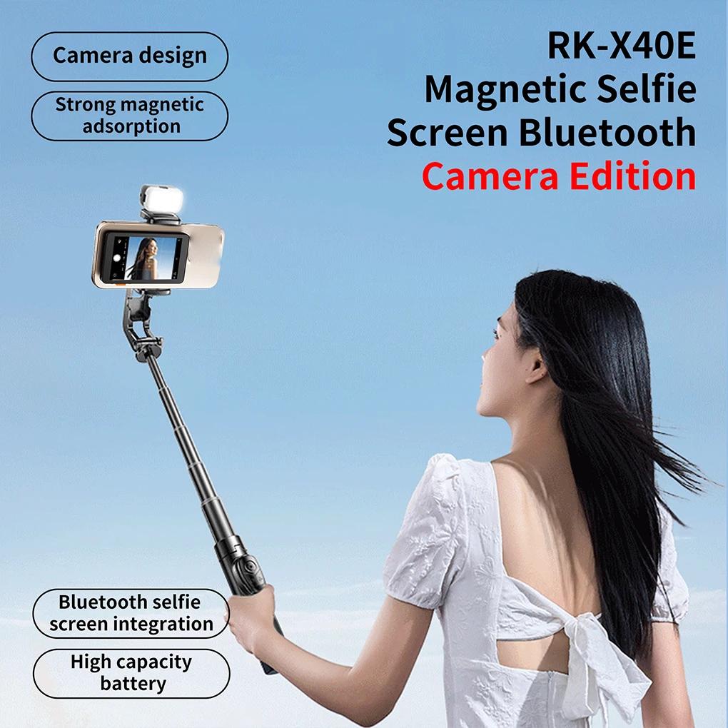 Selfie Monitor Screen with Bluetooth-compatible Remote Control Magnetic Clip Live Screen Sharing Adjustable Brightness Live Stream Selfie Monitor