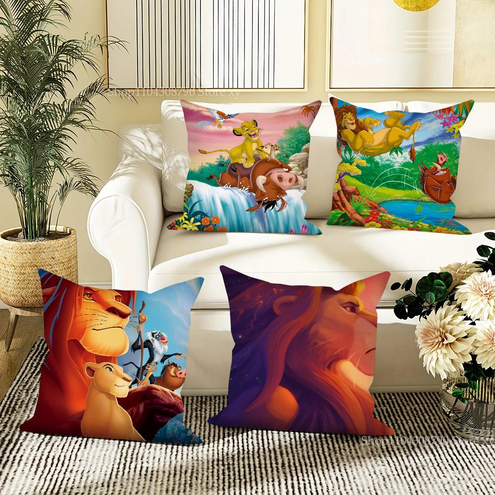 Мультфильм Король Лев Наволочка Модная Квадратная Наволочка Спальня Диван Комната Внутреннее Украшение Подушка для Отдыха Чехол 40x40