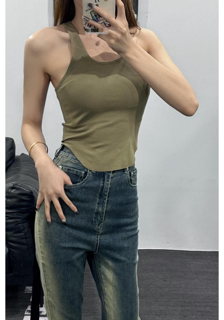 SUBHUMAN Women's Dark Style Retro Cropped Vest | 2024 Spring/Summer New Colors