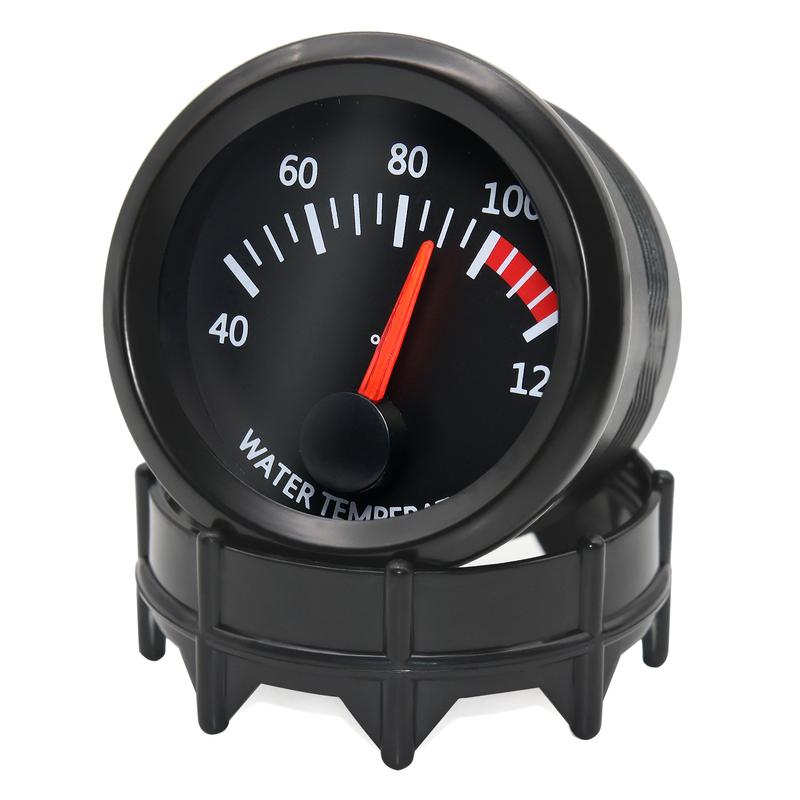 12V 52mm Car Water Temperature Gauge 40~120 ℃ + Water Temp Sensor 10mm Water Temp Joint Pipe 1/8NPT Sensor Adapter Car