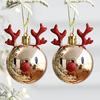1Pce Deer Christmas Ball Christmas Ball Antlers Ball Christmas Tree Hanging Deer Pendant