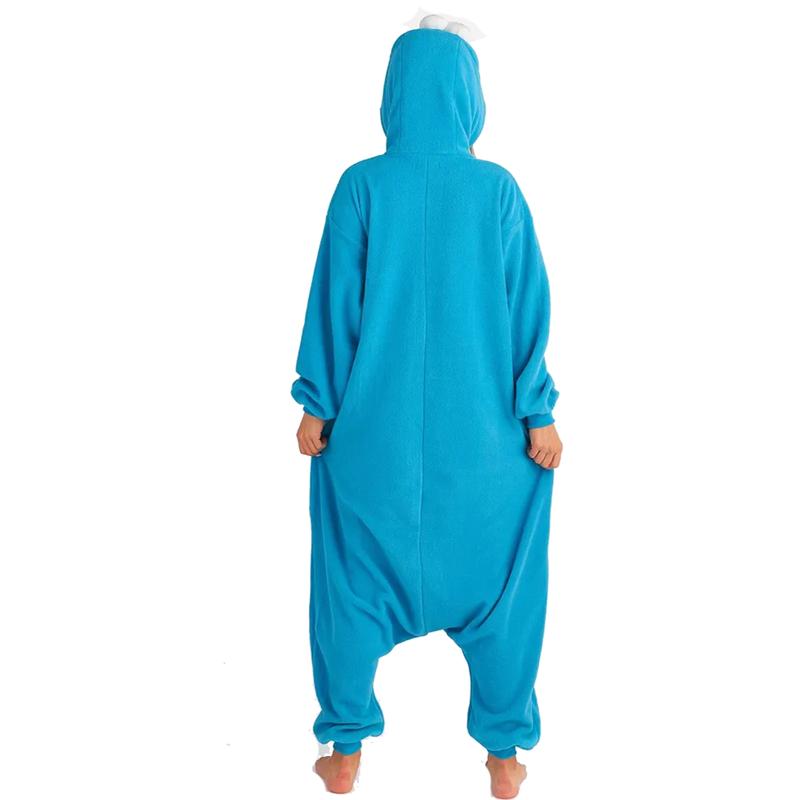 Костюм для косплея Cookie Monster, кигуруми, цельная пижама в стиле аниме, зимняя домашняя одежда