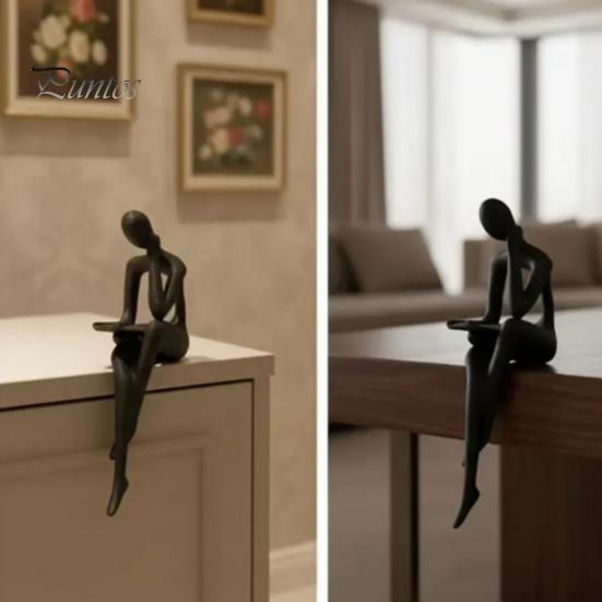 Универсальная декоративная фигурка, абстрактная статуэтка Мыслителя, 3D-печатная фигурка Читающего человека, современная скульптура для декора книжной полки, гостиной, офиса,