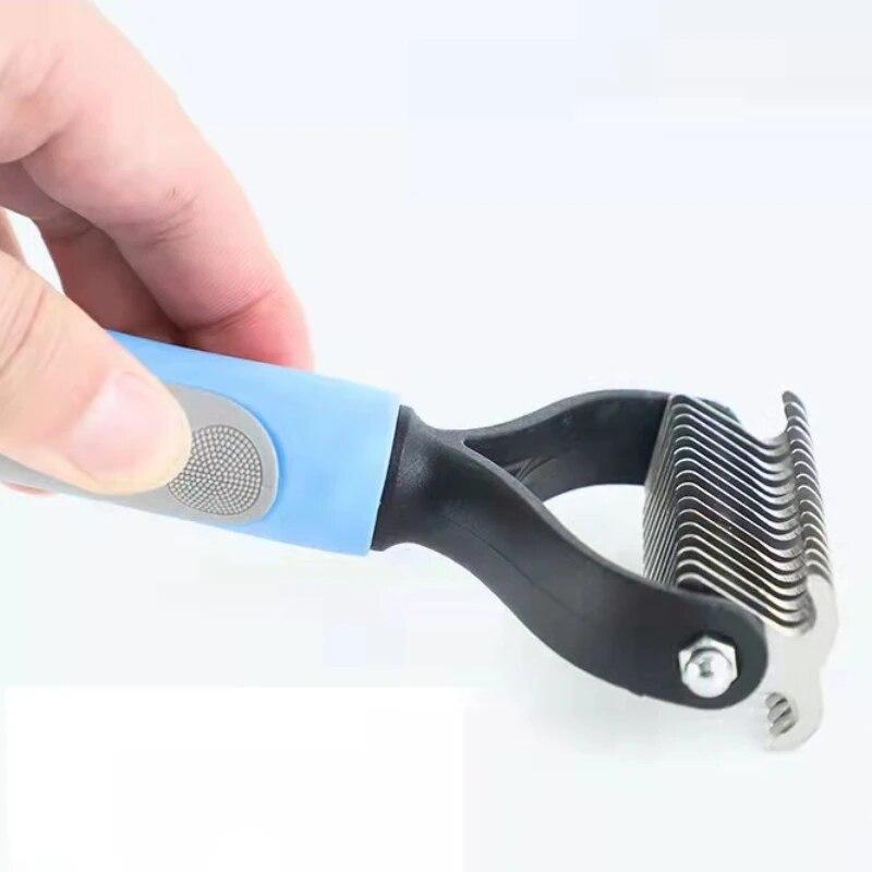 Pet Knot Combs Hair Brush Trimming Dematting Hair Remover Grooming Massage Tool for Cat Dog Hair Shedding Doubleside Beauty Tool