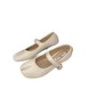 Spring 2025 New Soft-soled Doudou Pig's Trotters with Flat Bottom Shallow Mouth Split Toe Mary Jane Single Shoes Women