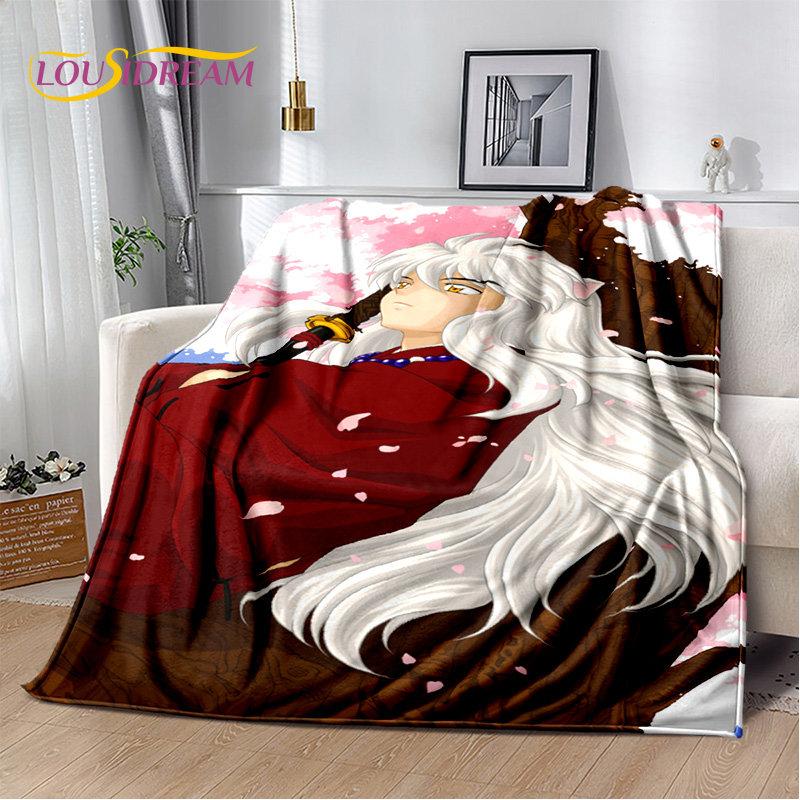 Мягкое плюшевое одеяло с рисунком аниме Inuyasha, фланелевое одеяло для гостиной, спальни, кровати, дивана, чехол для пикника Bettdecke