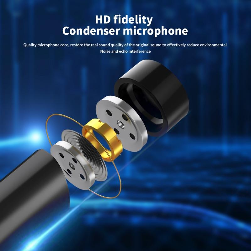 FONKEN USB-микрофон для компьютерных игр, регулируемый микрофон для ноутбука, студийный караоке для нескольких сценариев