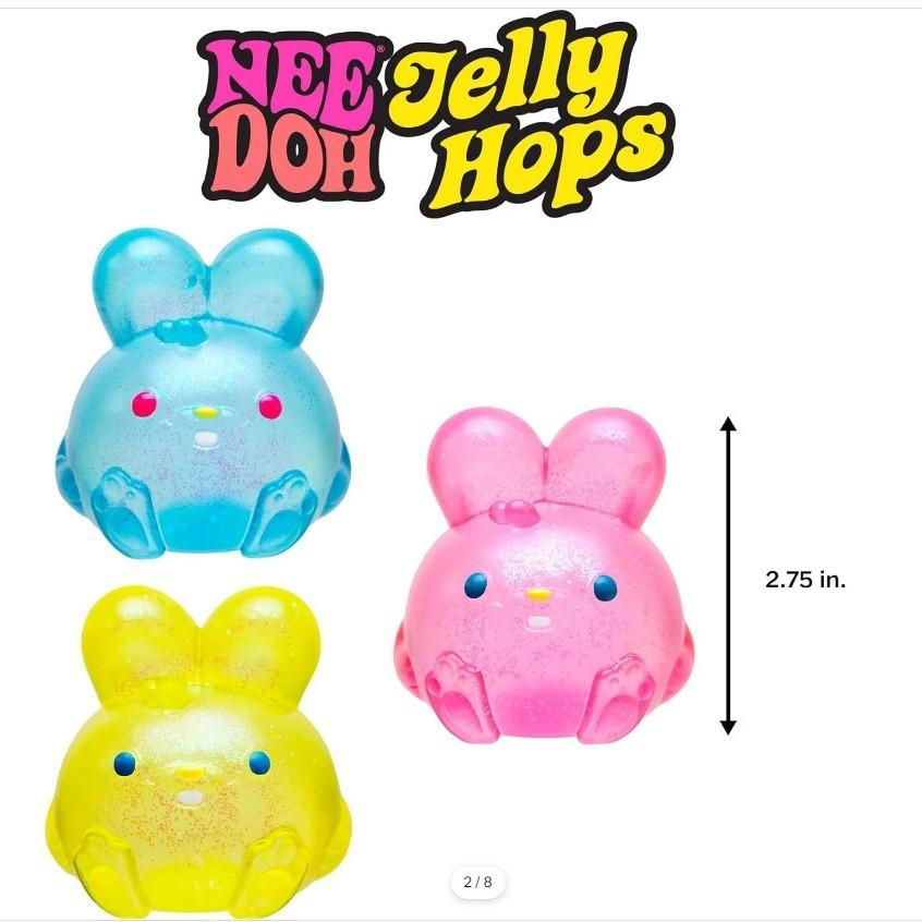 Пластичный кролик-прыгун Nee Doh Jelly Hops, игрушка-антистресс для детей, для сенсорного развития и развития мелкой моторики