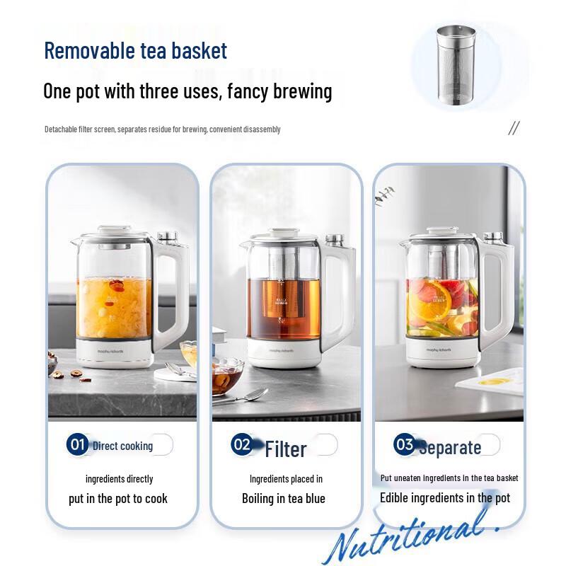 Morphyrichards 1.5L Multi-functional Health Kettle CN plug (adapter included)