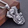 Ювелирные изделия Панк Двигатель Череп Титановая сталь Ретро Креативное ожерелье с подвеской, подарок для моего парня