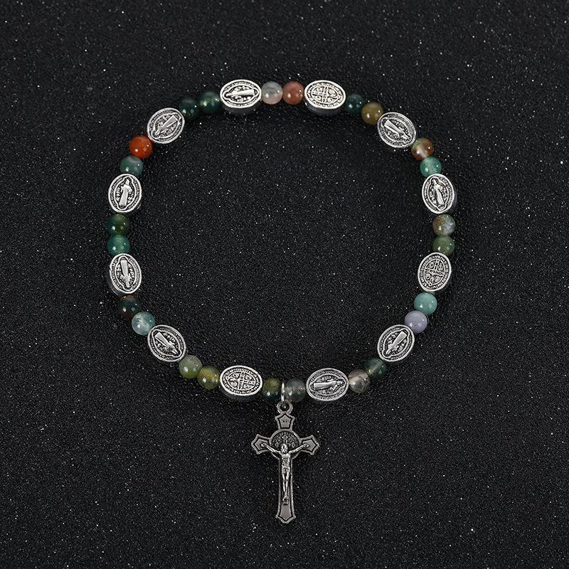 JYL TS Bracelet St. Benedict Cross  Charm Provides Spiritual Protection