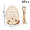 10 шт./упак. DIY яйцо деревянные ломтики ремесла весенние украшения праздничные атрибуты пасхальный кролик деревянный
